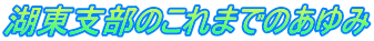 湖東支部のこれまでのあゆみ